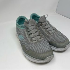 Skechers Women's Synergy 2.0 Mirror Image Gray/Mint Size 9 12386